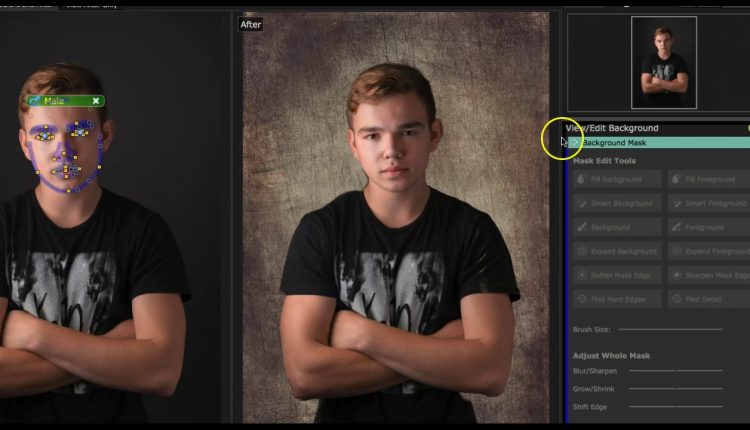 Changing a Background in Portrait Pro