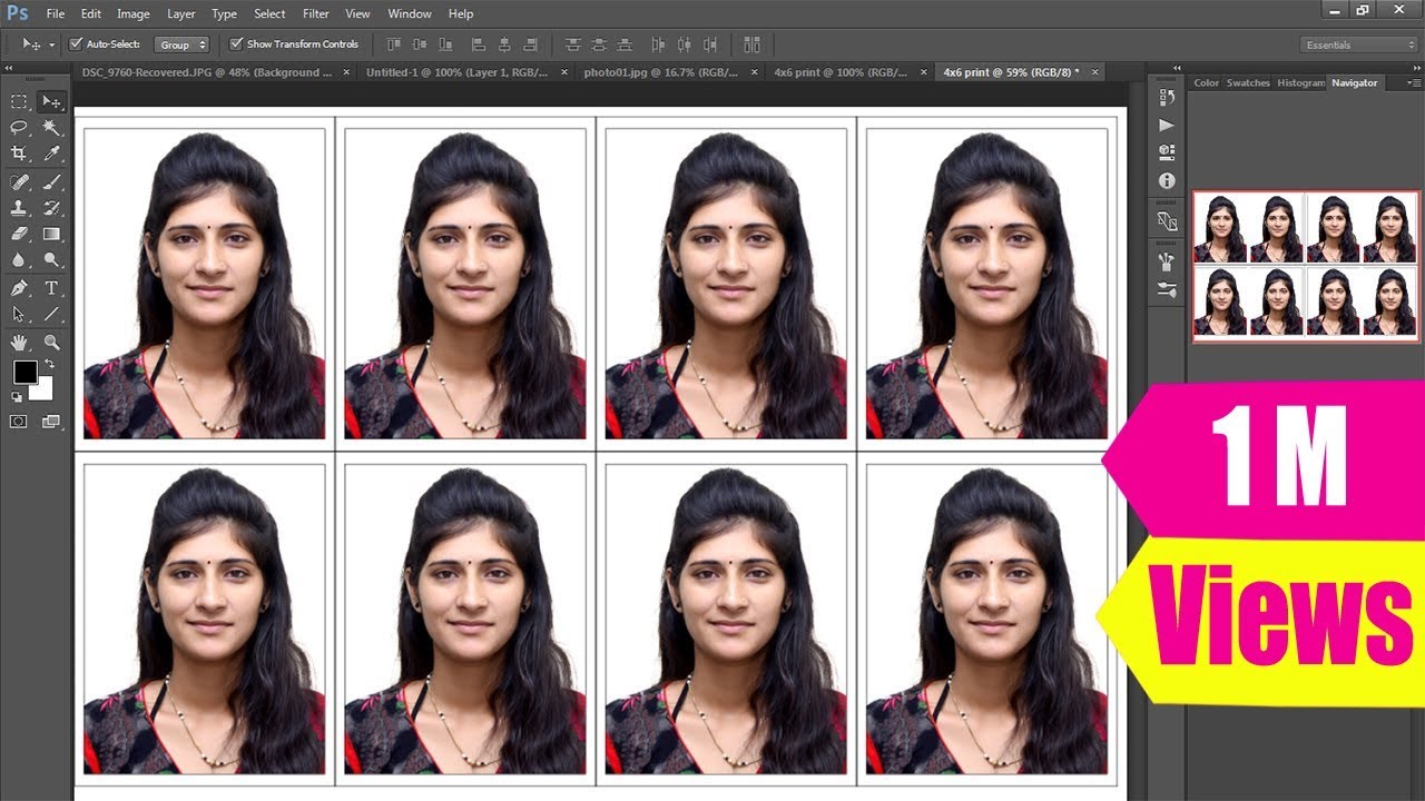 How to Create Passport size Photo as in Studio (One Click)