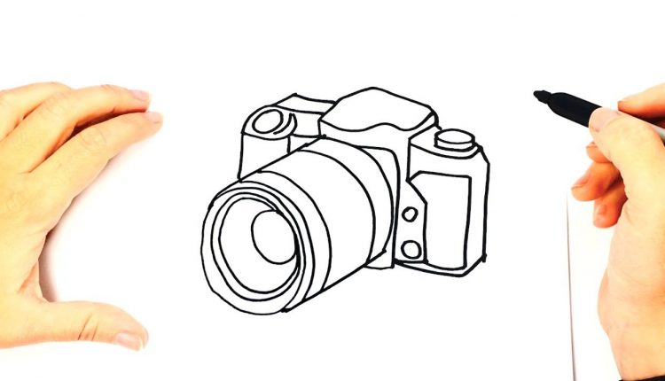How to draw a Photo Camera Step by Step | Drawings Tutorials - DSLR Guru