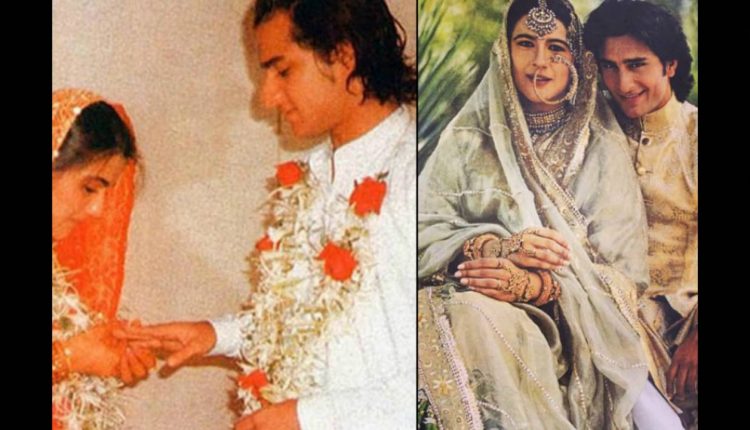 saif ali khan first beautiful wife amrita singh wedding photos and family photos with children pics