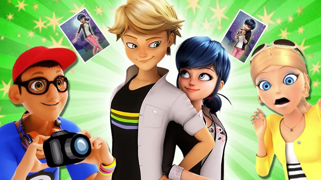 Miraculous Ladybug and Adrien Photo Shoot at School with Marinette ...