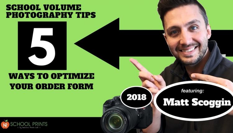 School Photography Tips for Volume Photography - Order Forms