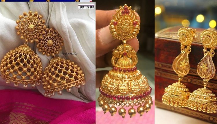 Exclusive Gold Earring Designs Images Bridal Jewellery | Iram's World Of Jewellery