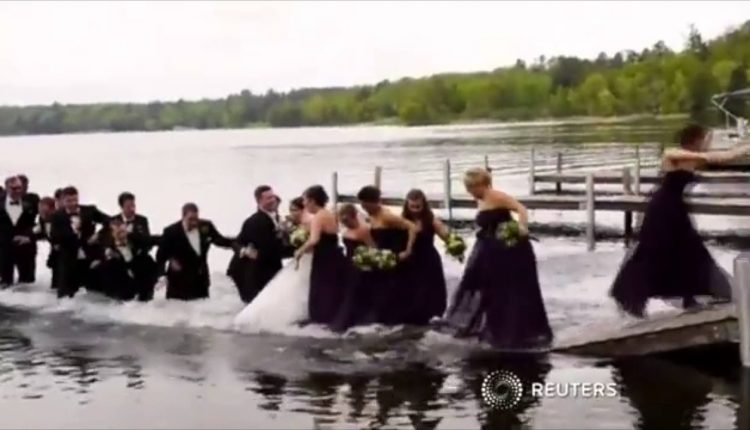 Bridal Party Falls Into Lake During Photos... Before the Wedding!