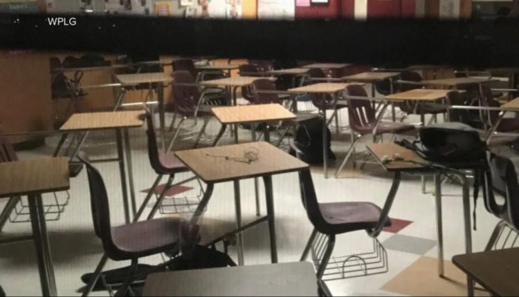 Haunting images show classrooms after deadly Florida school shooting