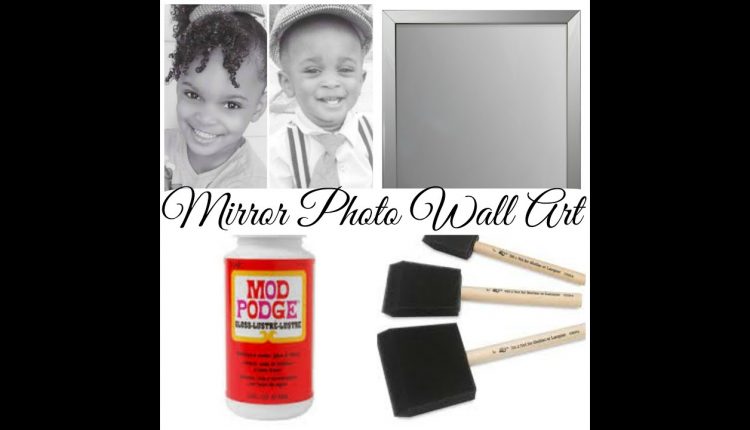 DIY Mirror Photo Wall Art| Photograph|Using Modge Podge, Mirror, Iphone