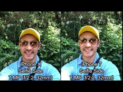 iPhone X vs iPhone 7: Video Camera & Photo Comparison Selfie Side Review