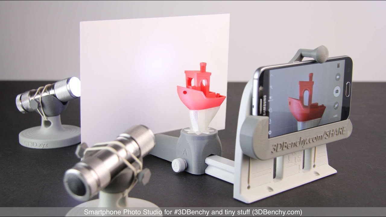 Smartphone Photo Studio for #3DBenchy and tiny stuff