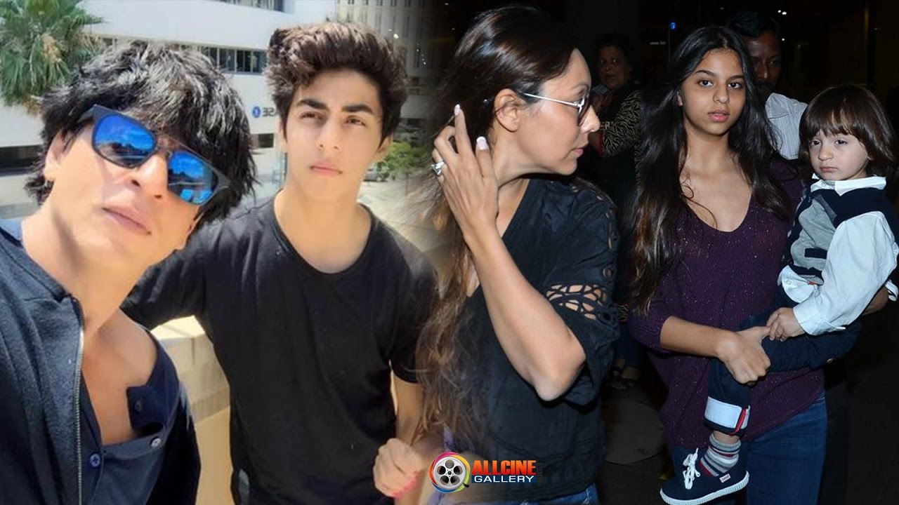 Actor Shahrukh Khan Family Photos with Wife, Daughter Suhana, Sons Aryan & AbRam Pics