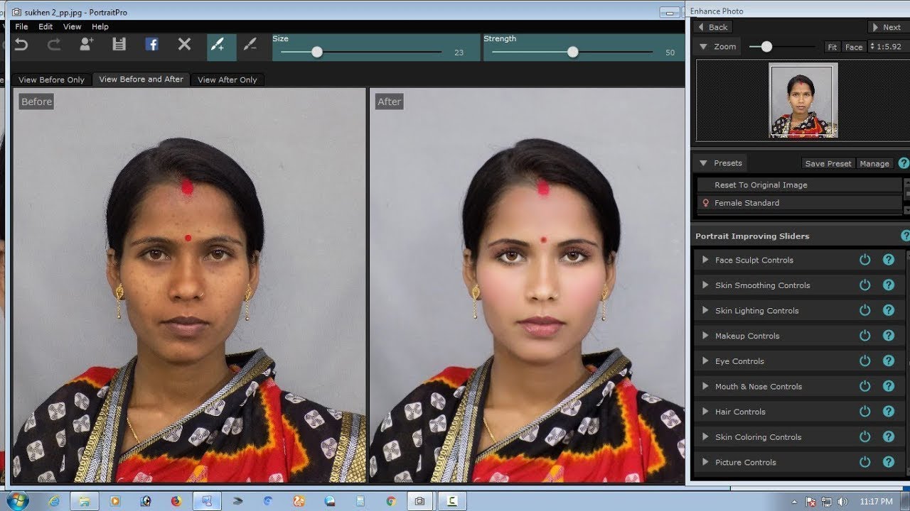Portrait Pro 15.7.3 for photo face Makeup in bengali