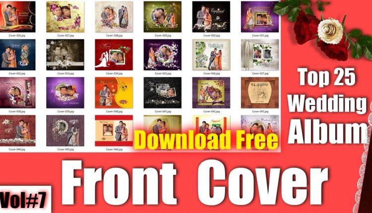Top 25 Best Modern Wedding Album Front Cover PSD Templates 26 To 50 Vol#7 2018 [desimesikho]