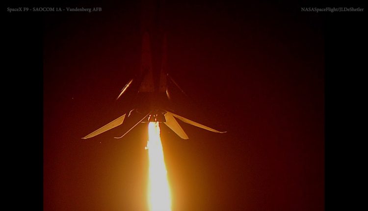 SpaceX SAOCOM 1A - Remote Photo Camera - Close up of unfolding legs