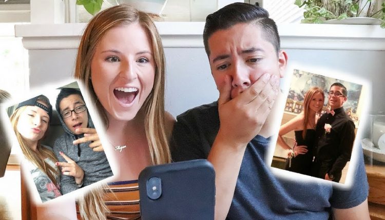 REACTING TO OUR CRINGEY COUPLE HIGH SCHOOL PHOTOS
