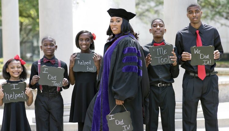 Why Single Mom Included Her Five Children In Law School Graduation Photos