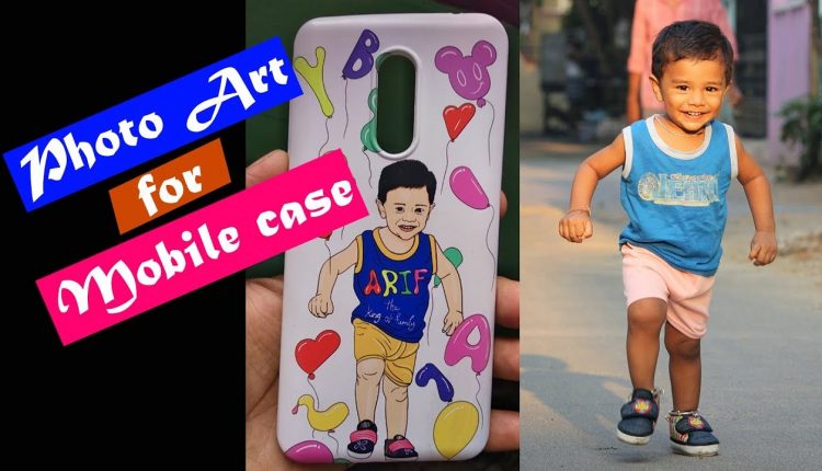 My son photo art on mobile backcover