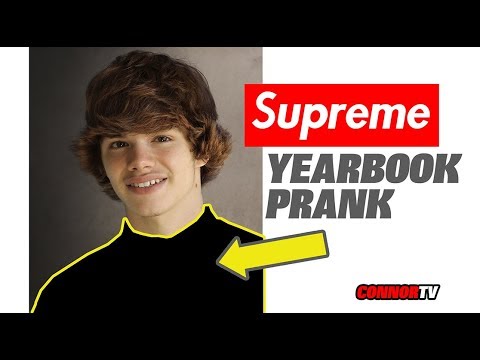 Wearing SUPREME for Yearbook Picture SENIOR PRANK!