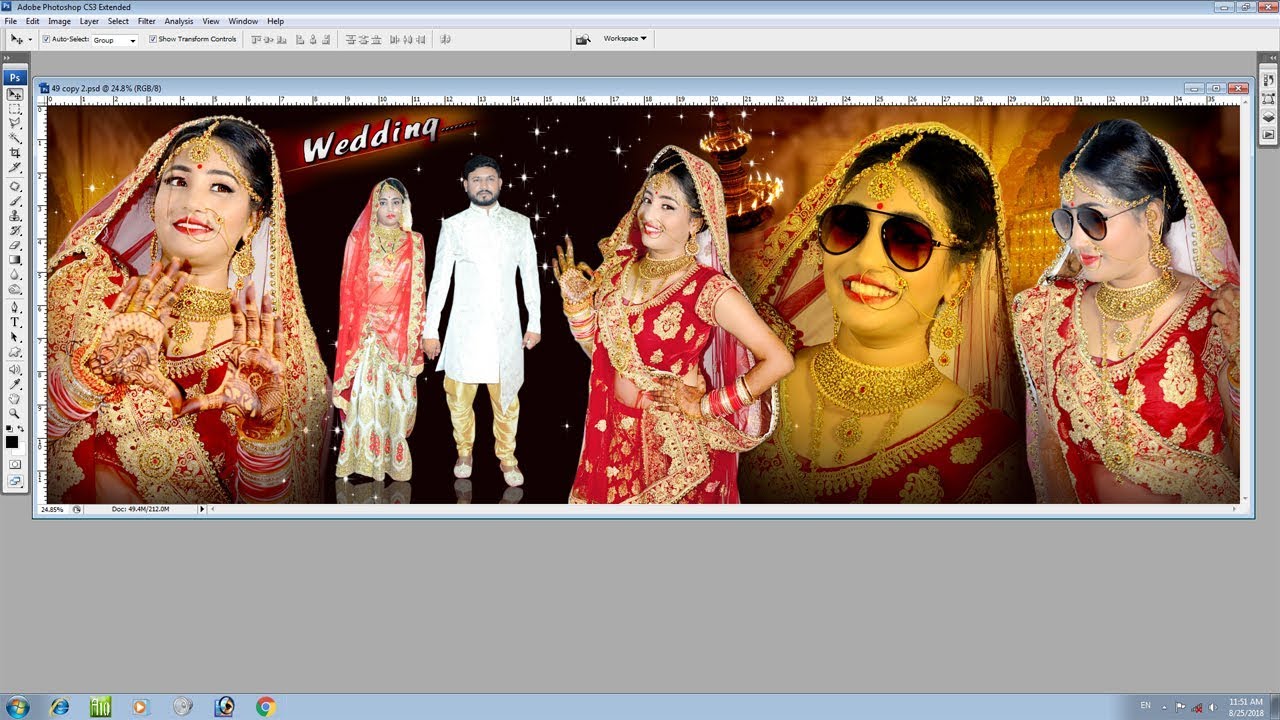 how to create wedding Album 12x36 Reflections Seet in Couple in hindi