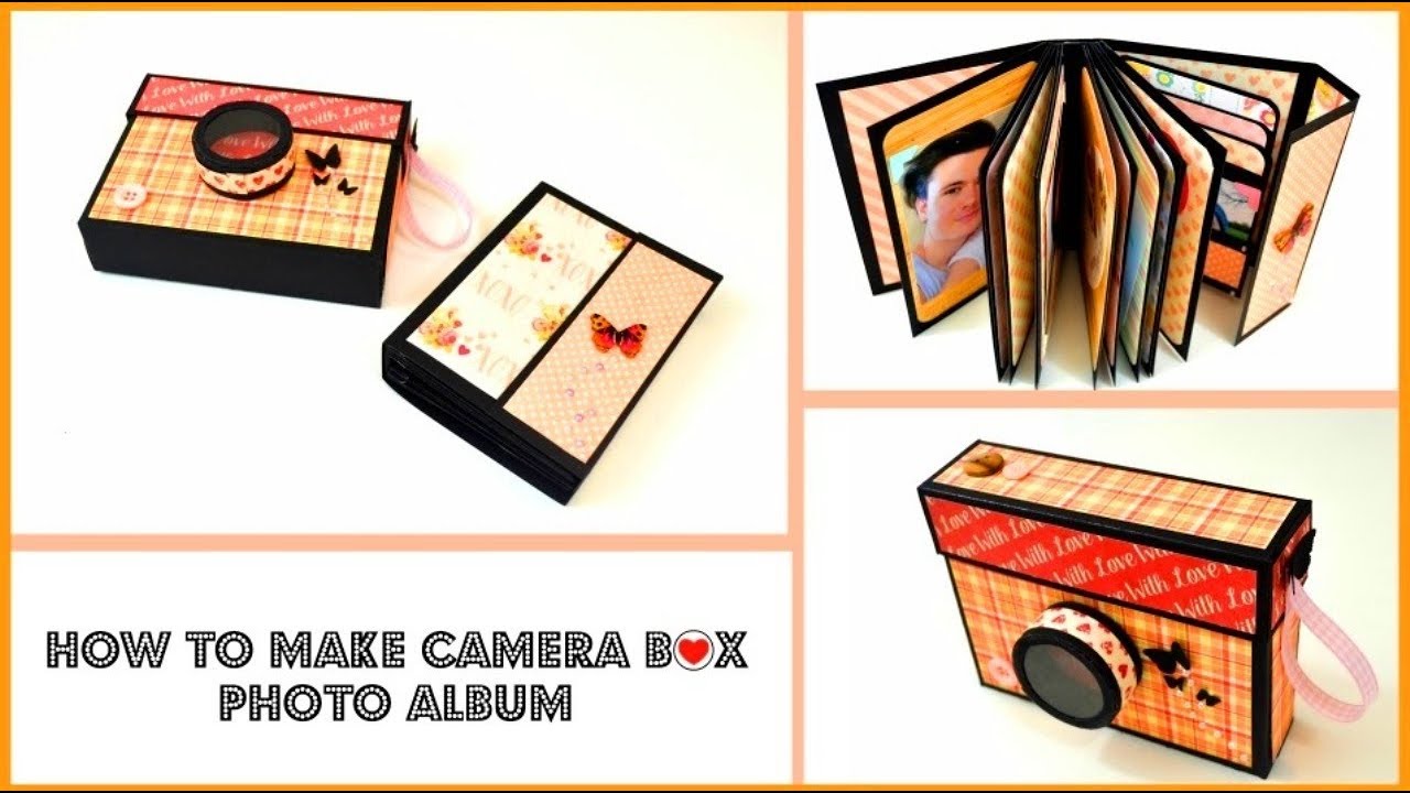 DIY Photo Album | How to make a Scrapbook album in a Camera Box.