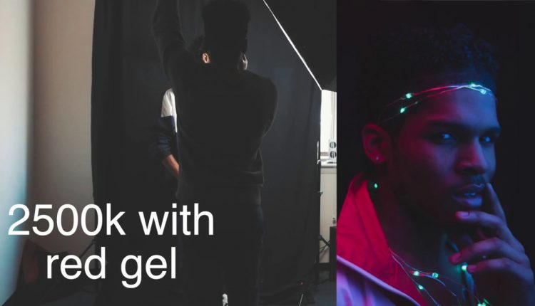 Red and Blue Color Photo Effect in Camera with color gel! Sony A6300 photoshoot