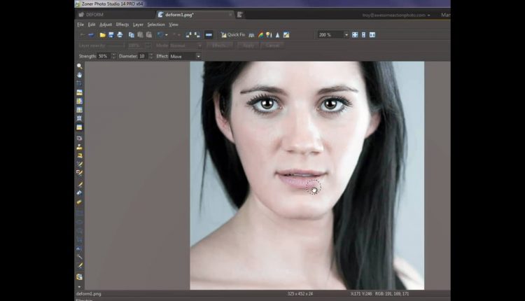 Zoner Photo Studio 14 - Deform Tool