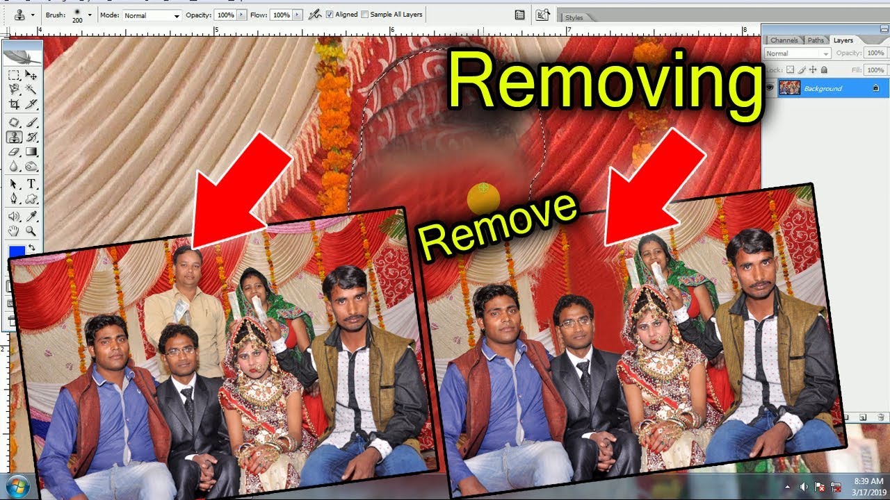 #Weddingalbum Removing photo in photoshop in hindi video.. By.. Free main sikho