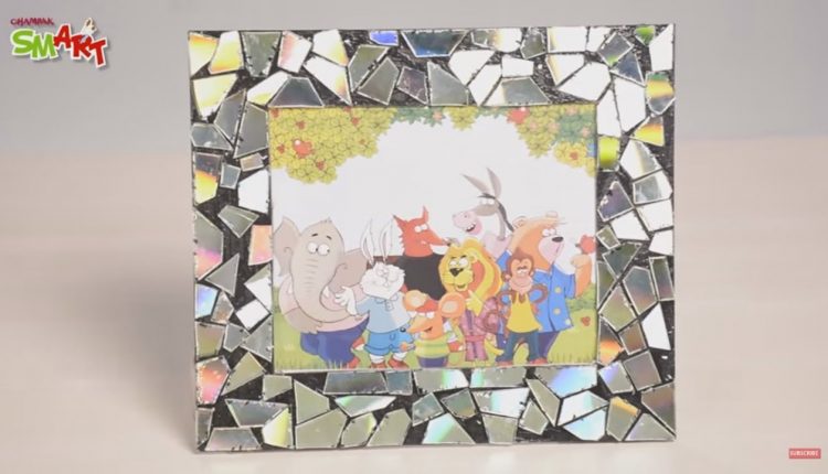 How to Make A Mosaic Photo Frame with CD | DIY art & craft videos for kids from SMART