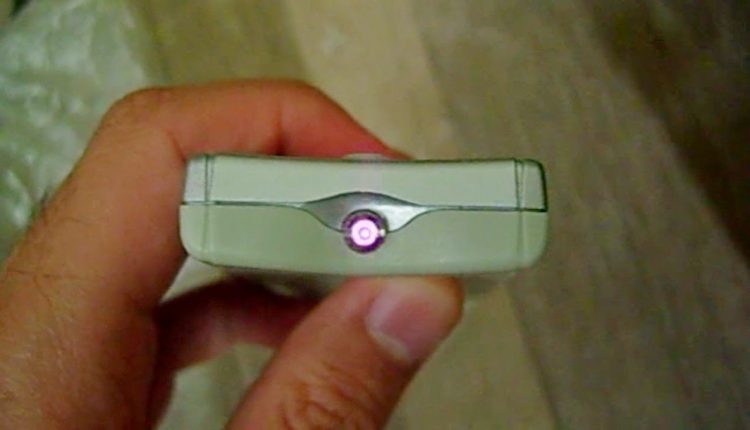 Infrared light seen by a photo camera