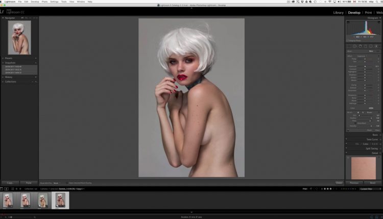 How to retouch beauty photography in Lightroom