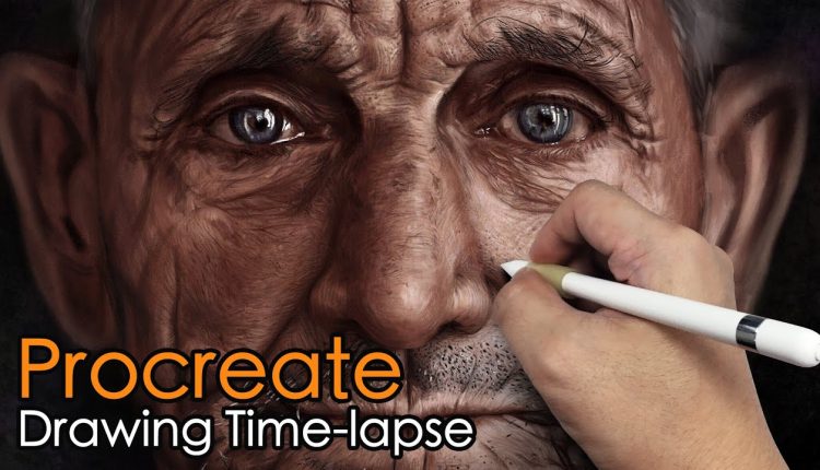 Portraits drawing on iPad Pro with Procreate