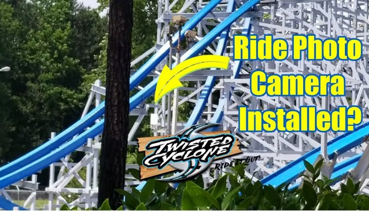 Twisted Cyclone Ride Photo Camera Installed, Construction Update 16