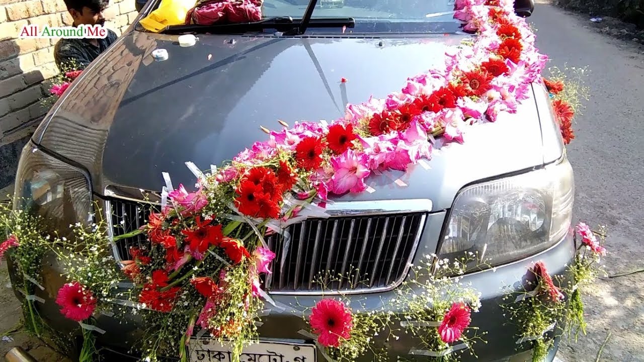 Black Wedding Car Decoration || Bridal Car Decorations || Car Decoration for wedding