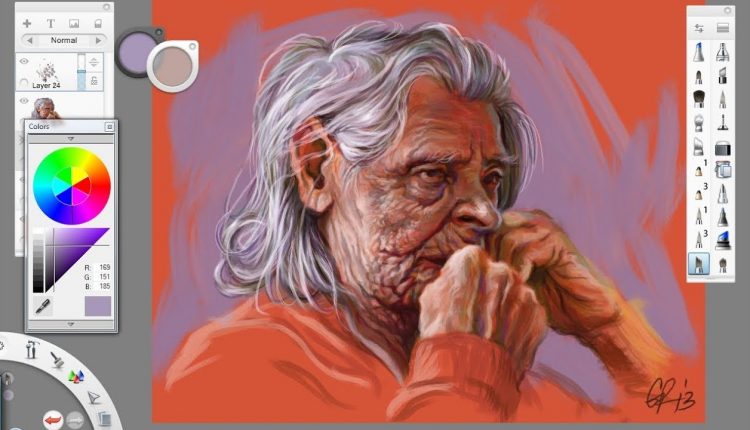 Portrait of Mom in Sketchbook Pro 6 Speed Painting
