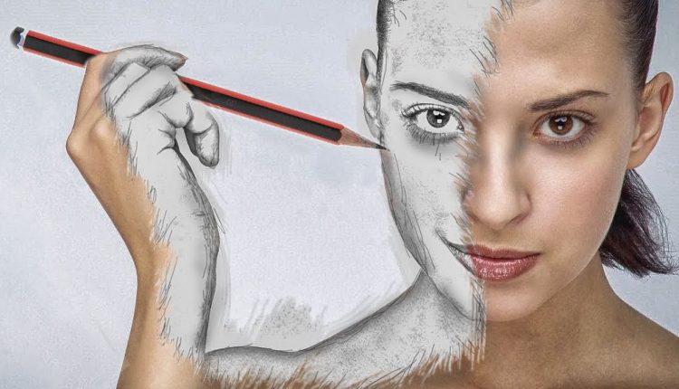 Photoshop CC Tutorial | Photo Manipulation | Pencil art