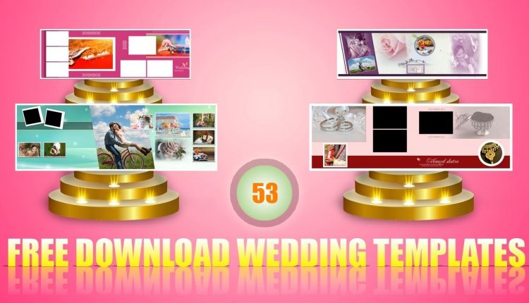 Free download wedding album psd templates collection fully editable for photoshop
