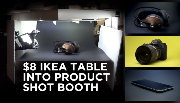 $8 Ikea Table Into Product Shot Booth For Videos and Photos