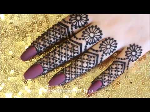 Beautiful stylish Finger Mehndi henna design for hands eid weddings 2019