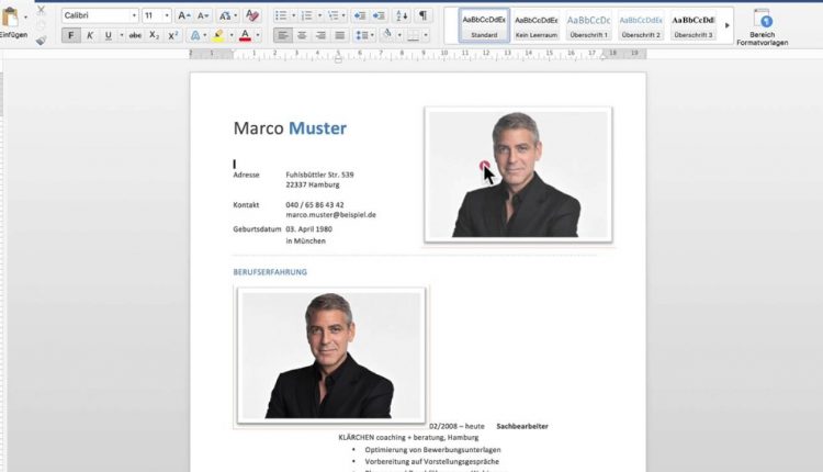Wie kriege ich mein Foto in den Lebenslauf? TUTORIAL