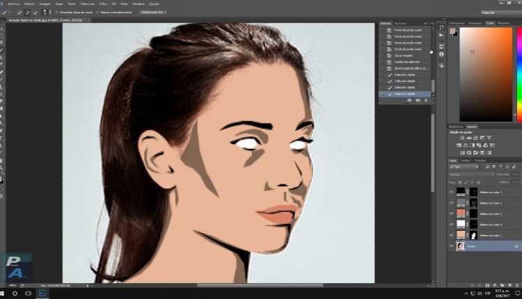 PhotoArt - Transformar una imagen en caricatura. photoshop.
