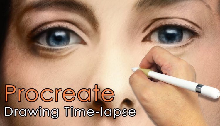 Portrait Drawing on iPad pro with Procreate 31 july 2016