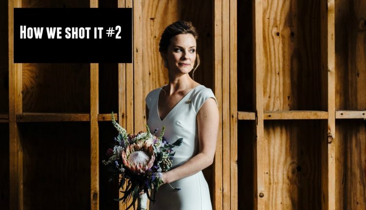 How We Shot It #2 - indoor Bridal Portrait, Shadows and Wood Walls