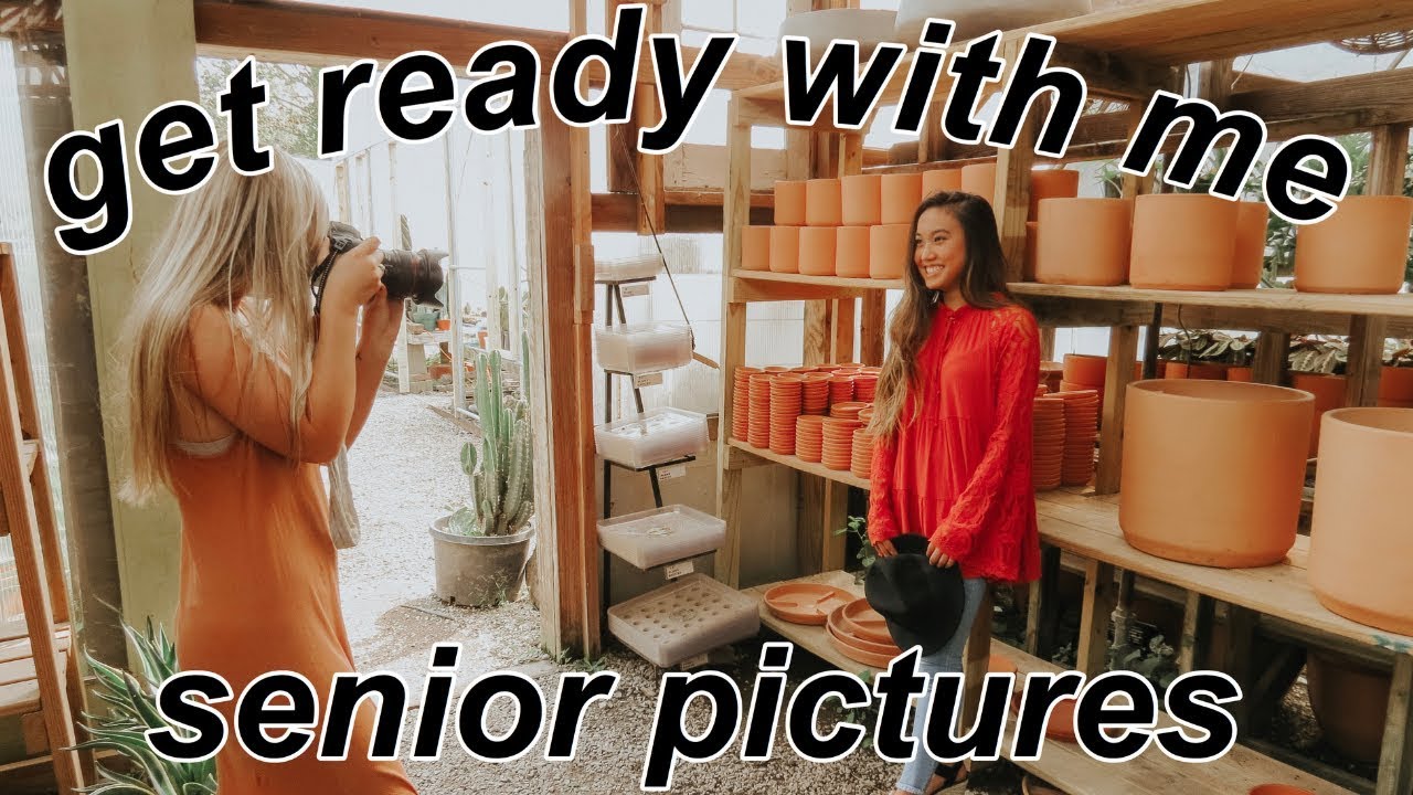 get ready with me // senior pictures