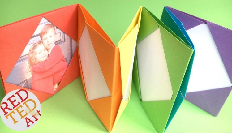 Easy RAINBOW Origami Photo Album DIY - Mini Photo Album DIY