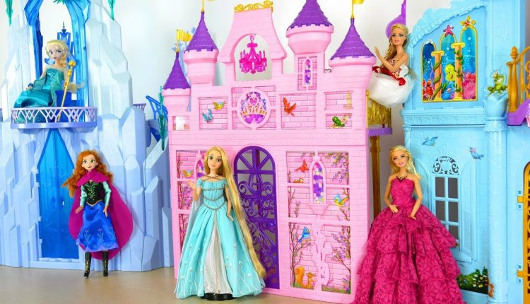 Princess Barbie doll Pink Royal Castle - Mermaid Bedroom Putri Barbie Istana Princesa Castelo