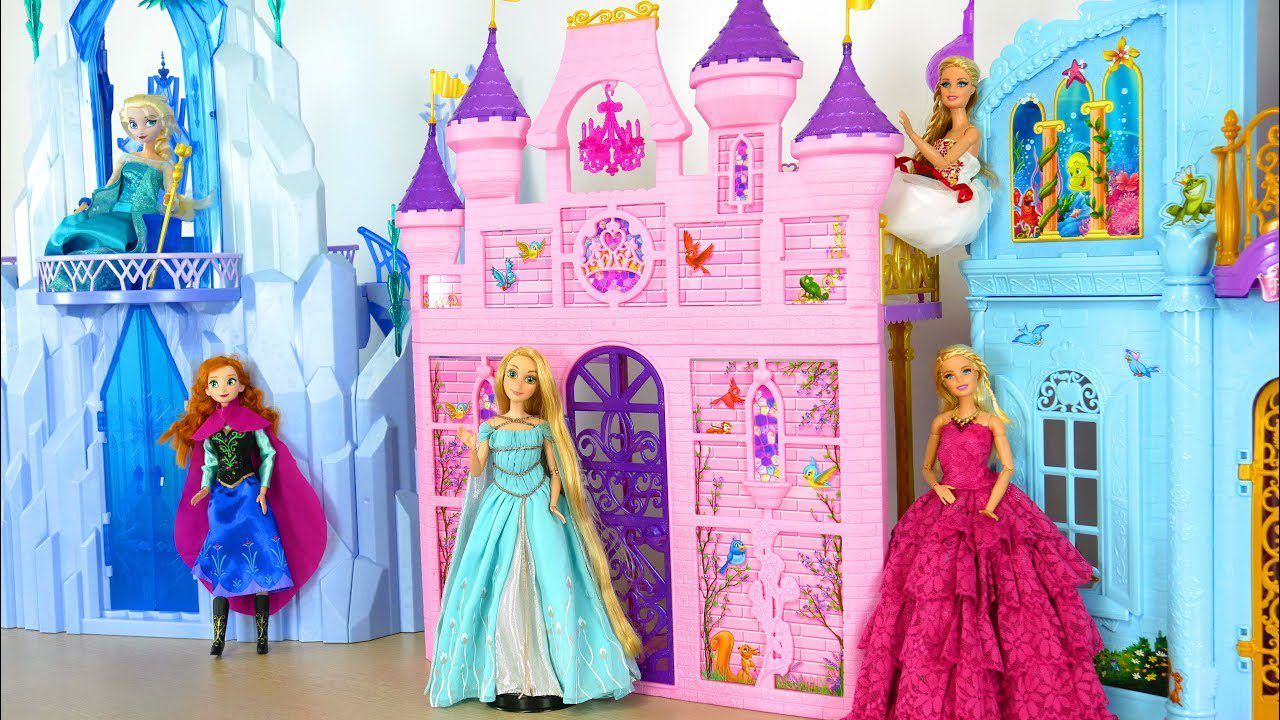 Princess Barbie doll Pink Royal Castle - Mermaid Bedroom Putri Barbie