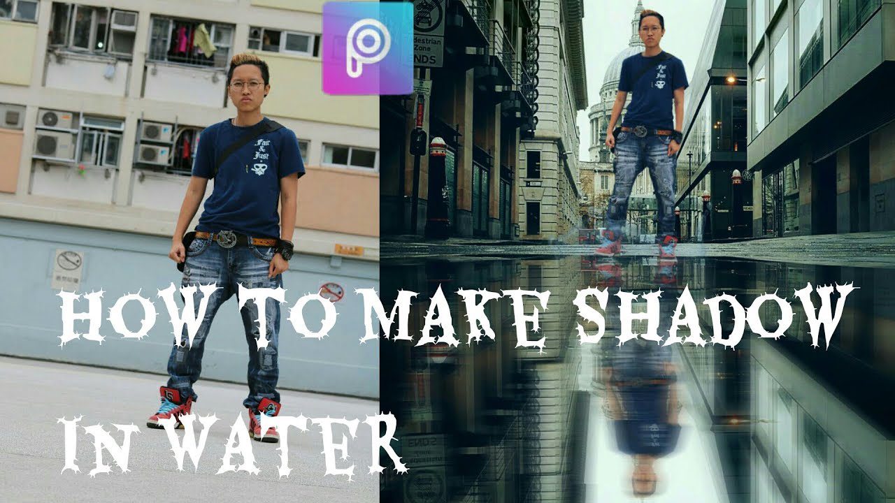 Cara Edit Foto Bayangan di Air | PicsArt Tutorial | Water Effect | DhinningraTChaneL
