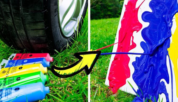 Car does Art! 15 DIY Projects Made by a Car!