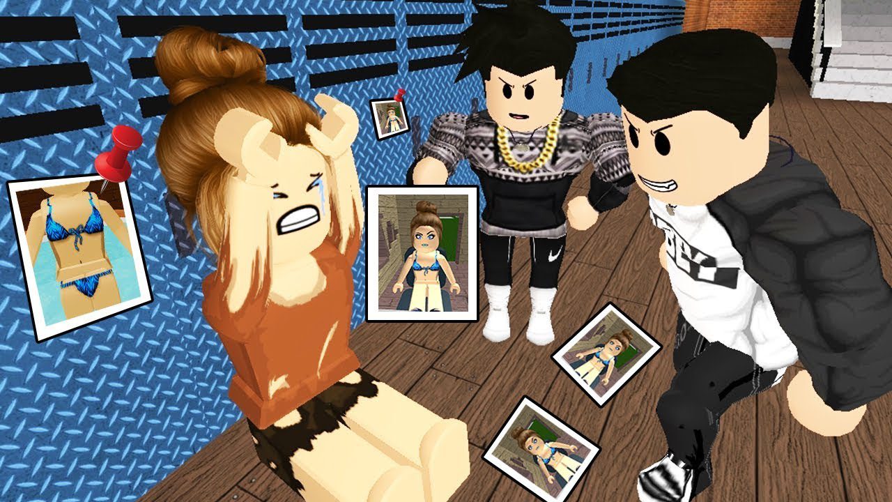 all the boys at my school have photos of me (SAD Roblox Story)