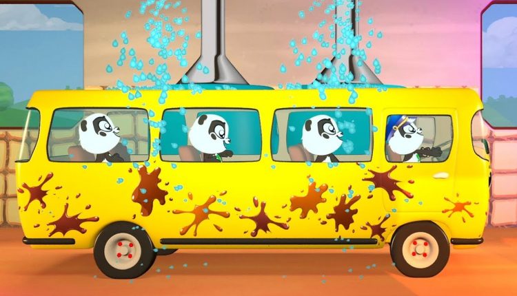 Paint a Bus and Learn the Colors in Panda Bo`s Fun Bus Trip