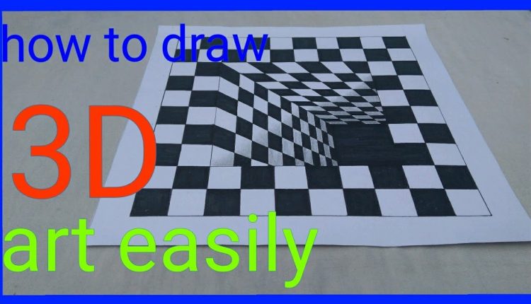 How to draw 3d art on paper / how to draw 3d photo / 3D photo kaise banate hain.