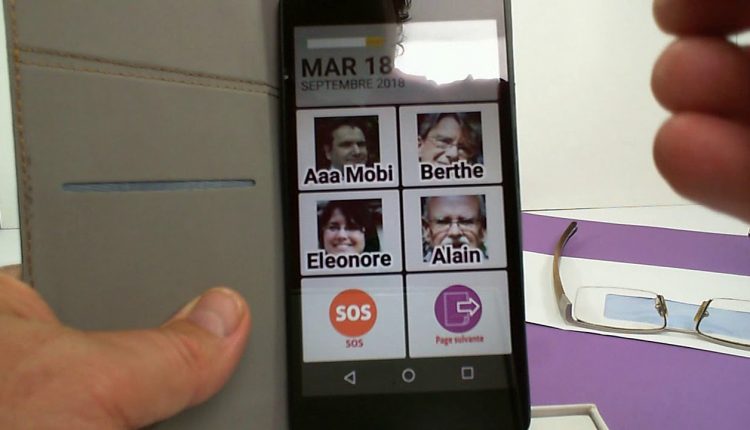 Mobiho-Essentiel le smartphone senior photo contact, simple, sos, malvoyant